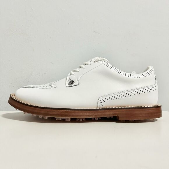 G/Fore Gallivanter Men’s Size 9.5 Perforated Brogue Snow Pink Brown Golf Shoes - Picture 4 of 8